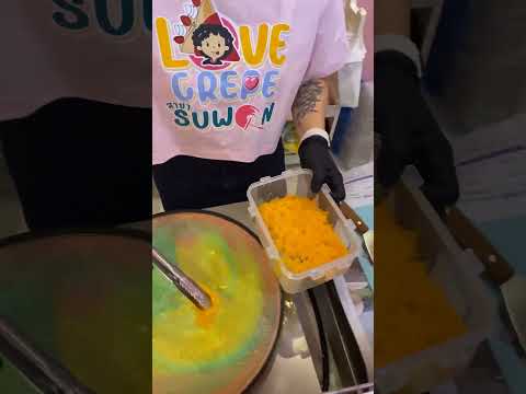 Unique Dessert! Thai Rainbow Crepes in Korean #shortsvideo