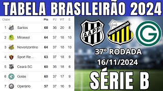 TABELA CLASSIFICAÇÃO DO BRASILEIRÃO 2024 - CAMPEONATO BRASILEIRO HOJE 2024  BRASILEIRÃO 2024 SÉRIE B