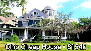 Ohio Cheap old Houses For Sale | $154k | 5bd | 4ba | Craftsmanship | Cheap Homes For Sale In Ohio