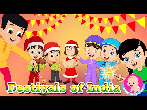 Festivals of India | Hindi Rhymes for Children | Educational | Bindi ke Balgeet | बिंदी के बालगीत