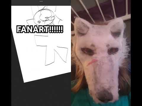 Reacting to fanart bc I found one I could react to #fanart #reacting #therian #furry