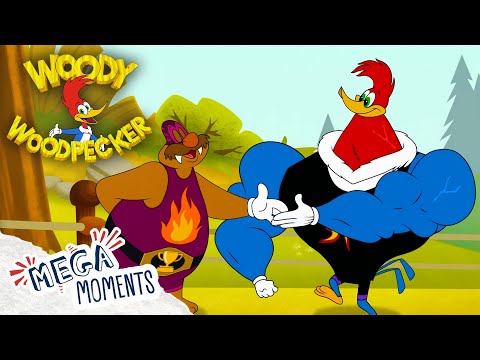 Woody’s Wrestling Match! 💪 | Woody Woodpecker | Compilation | Mega Moments