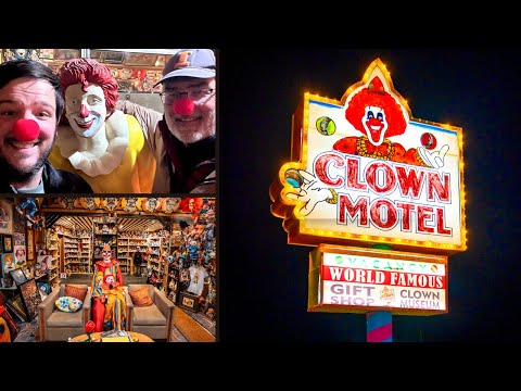 24 Hours at the Scariest Motel In America (The Clown Motel)