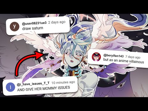 Making 1 Mega OC using your 50 COMMENTS ART CHALLENGE | Solar System Designs 🪐