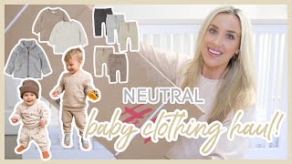 NEUTRAL BABY CLOTHES! H&M BABY & TODDLER OUTFITS HAUL | Olivia Zapo