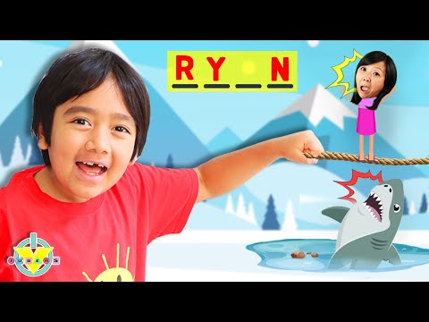 Hang Man with Ryan and Mom! Fun Family iPad Games!