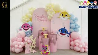 Baby shark theme for birthday|Baby shark theme ideas|Birthday decoration|Baby shark birthday party