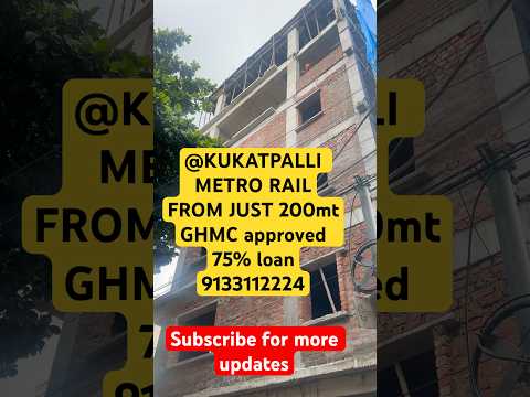 #Flats for sale @ KUKATPALLI METRO RAIL 🚆 GHMC APPROVED #music #song #bachupally #hmda