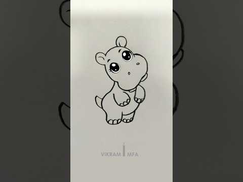 How to draw a hippo step by step //  hippopotamus drawing easy