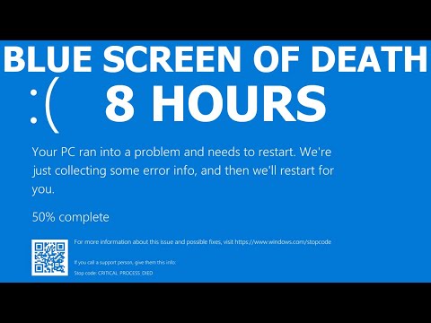 Windows 10 Blue Screen of Death REAL COUNT BSOD 8 hours 4K Resolution