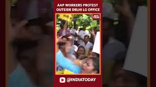 Mother, Son Die Falling In Waterlogged Drain, AAP Workers Protest, Demand Delhi LG’s Resignation