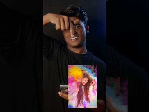 TRY THIS HOLI PHOTOSHOOT 🤯😍 | PicsArt photo editing #shorts #photoediting