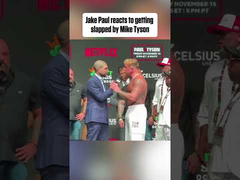 Jake Paul after getting slapped by Mike Tyson #shorts