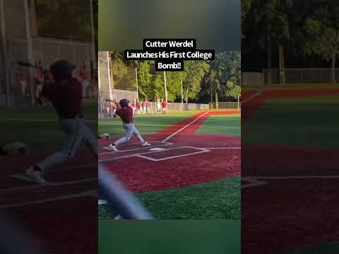 Cutter Werdel’s First College Bomb!!!! #baseball #mlb #homeruns