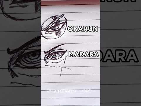 Drawing Okarun and Madara eyes #shorts #Dandadan #naruto #drawing #okarun #madara