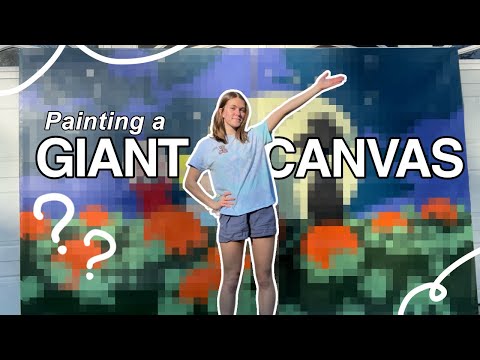 Painting a GIANT canvas for Halloween (my biggest project yet…)