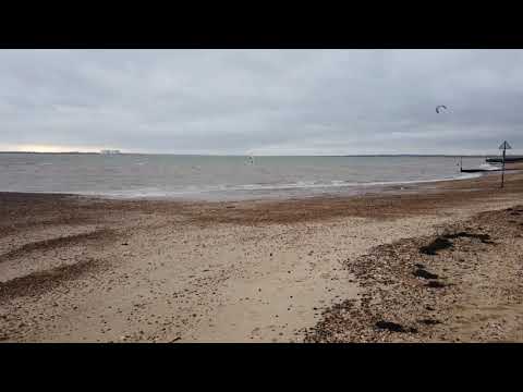 Winter walk on Mersea beach