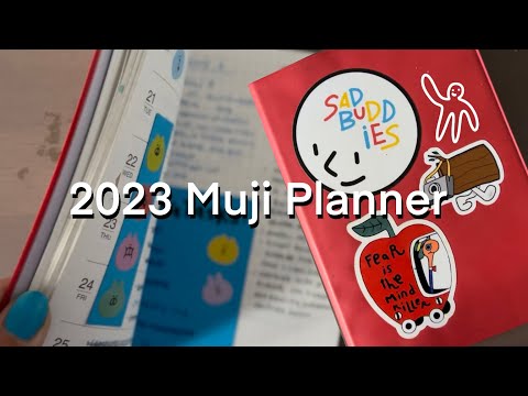 my mid aesthetic but very effective 2023 planner tour (muji planner)