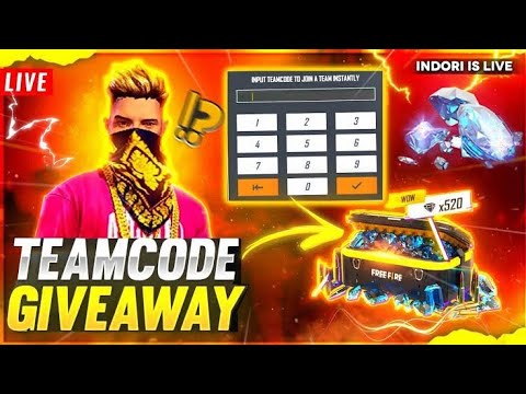 FREE FIRE TEAM CODE LIVE