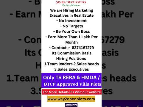 We are Hiring Marketing Executives in Real Estate   No Investment   No Targets   Be Your Own Boss