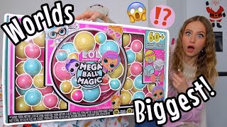 ASMR UNBOXING THE *WORLD'S BIGGEST* MYSTERY ADVENT CALENDAR!!😱🎁L.O.L MEGA BALL MAGIC (60+ BALLS!🫢⁉️)