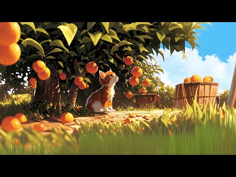 Lofi With My Cat || Orange Garden 😻🍊Chillhop Playlist Mix to Study/ Work/ Relax This Autumn