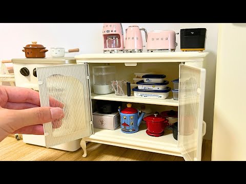 Mini kitchen & Food Miniatures(ASMR) ミニキッチンと食品ミニチュア（リーメントやガチャガチャ）