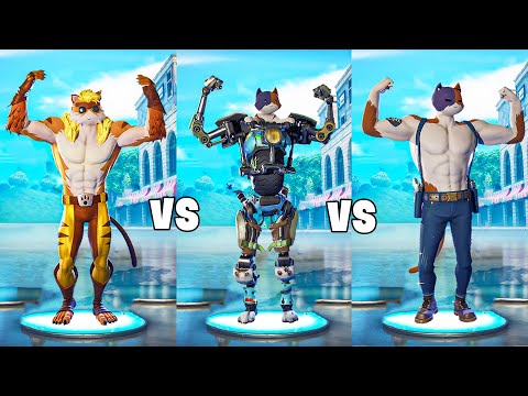 Meowtooth vs. Kit vs. Meowscles in Fortnite Battle Royale