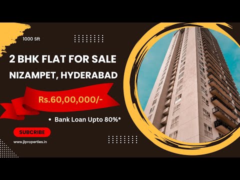 Beautiful 2 BHK Flat for Sale in Hyderabad | Nizampet |1000 Sft|60 Lakhs. #flatforsaleinhyderabad