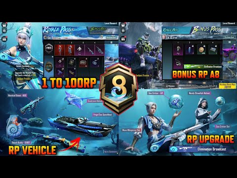 A8 Royale Pass Leaks | 1 To 100Rp Leaks | Bonus Rp A8 | Rp Vehicle Skin | Tier Rewards | Rp Upgrade