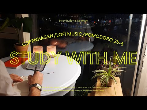 2 HOUR STUDY WITH ME | COPENHAGEN | LoFi | POMODORO 25/5 | Study Buddy