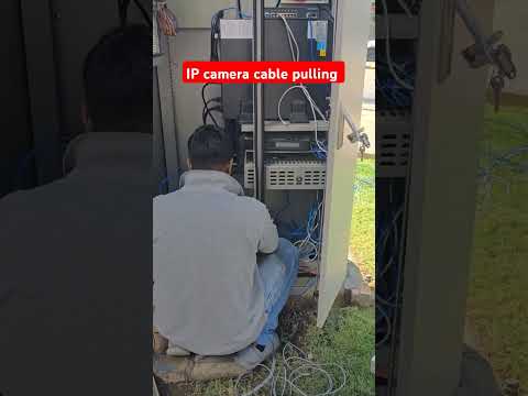 IP camera cable pulling for drive ATM #electrical #constructioncompany @ElectricalWorkCenter