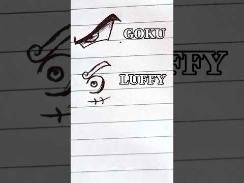 Drawing Goku and Luffy eyes #shorts #Dragonball #onepiece #drawing #Goku #Luffy