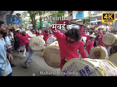 4K Walk in Mumbai - Ganpati Aagman - Ganesh Festival 2023