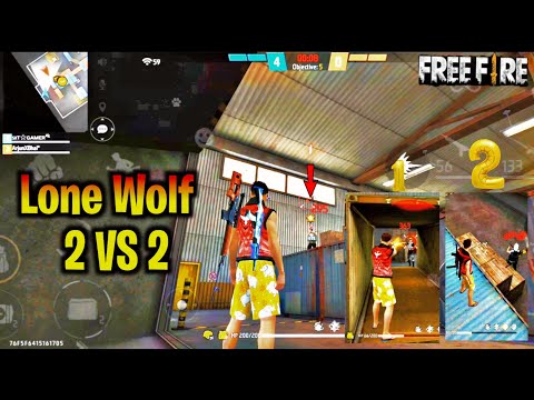 Extreme Fight⚡ Lone Wolf 2 vs 2 Ranked mood 🔥Garena Free Fire