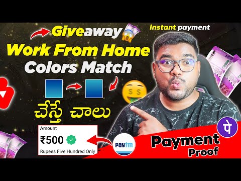 Colors Match చేస్తే చాలు Rs.500/- No Investment | Work From Home | Make Money At Home🤑