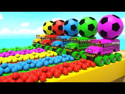 Bingo Song + Wheels On the Bus-Soccer balls and big colorful slides-Baby Nursery Rhymes & Kids Songs