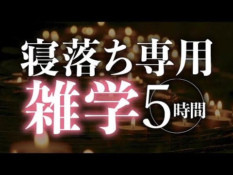 【睡眠導入】寝落ち専用雑学5時間【合成音声】