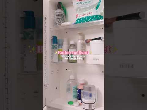 ASMR Skincare Organization (bathroom deep clean) 🎀🫧 #cleaningmotivation