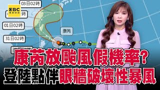 【康芮颱風】路徑持續西修「是否放颱風假」關鍵曝光！ 康芮登陸點伴隨眼牆「破壞性暴風」不像山陀兒一樣慢吞吞？！@57ETFN