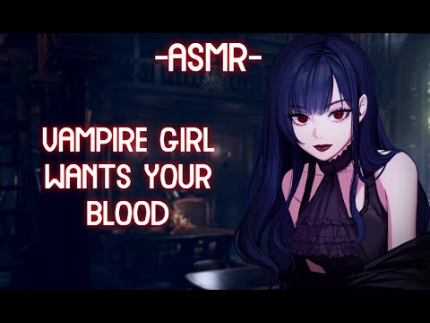 [ASMR] [ROLEPLAY] ♡vampire girl wants your blood ♡ (binaural)