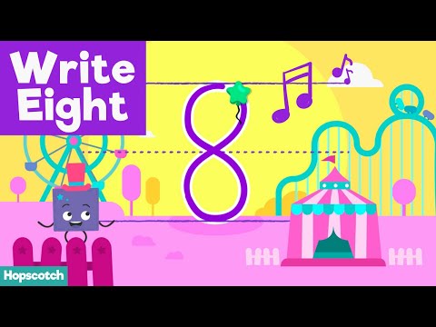 Write 8 (Eight) - Number Formation Song