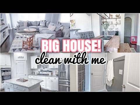 BIG HOUSE CLEAN WITH ME | SPEED CLEANING | REAL LIFE MESS