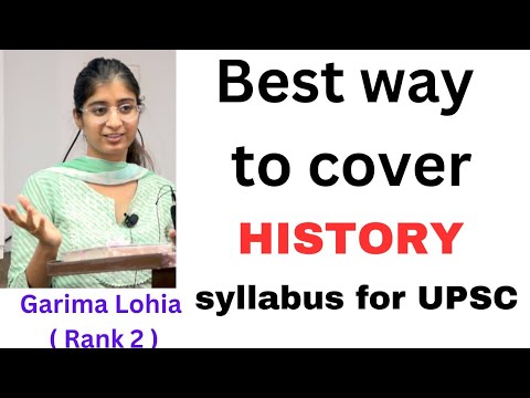 Best way to cover History syllabus for UPSC  | Garima lohia ( Rank 2 ) | #heavenlbsnaa