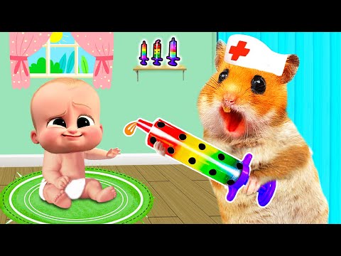 Oh no, Bro got sick! Doctor Hamster Check Up Bro