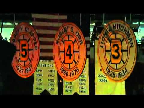 Bobby Orr Honorary Captain at Stanley Cup Game 4 Waving Horton's Banner