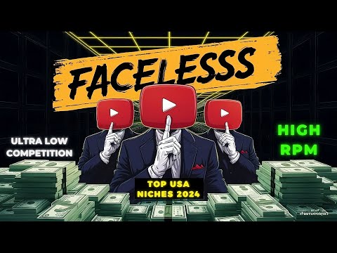 10 Ultra Low-Competition Faceless YouTube Niches For USA in 2024!