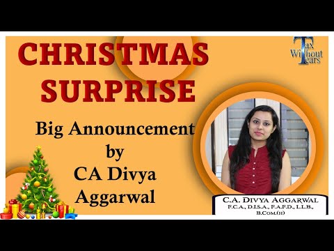 Big announcement| Christmas Surprise by CA Divya Aggarwal