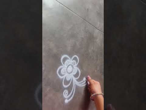 rangoli design 🌷#shorts#ytshorts #shortsfeed #muggulu #easyrangoli #trending