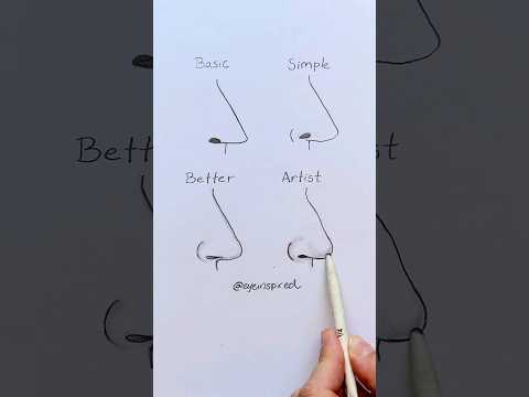 How to draw a nose👃 Which level can you draw?! #art #artwork #artist #draw #drawing #sketch #cartoon